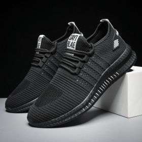Spring Summer Autumn Hot Trainers Shoe Men Lightweight Sneaker Breathable Running Hiking Soft Outdoor Lace-up Tennis Comfortable (Color: Black white, size: 47)