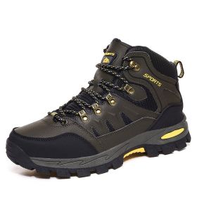 Spring Autumn Winter 36-46 Sport Training Hiking Shoe Waterproof Men Women Casual Fashion Outdoor High-top Cross-country Walking (Color: Gray, size: 42)