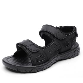 Men Summer Sandal Man Beach Sandal 2022 New Summer Casual Shoes Outdoor Hiking Shoes Mountain Trekking Sandals Big Size 39-47 (Color: Black, size: 39)