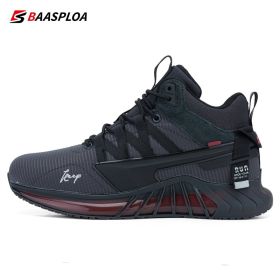 Baasploa New Men Winter Hiking Sneaker Waterproof Keep Warm Casual Shoes Comfortable Cotton Casual Shoes for Male 2022 (Color: 124702-SH, size: 41)