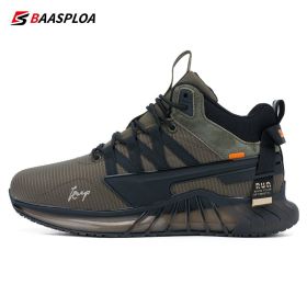 Baasploa New Men Winter Hiking Sneaker Waterproof Keep Warm Casual Shoes Comfortable Cotton Casual Shoes for Male 2022 (Color: 124702-KQL, size: 42)
