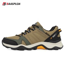 Outdoor Hiking Shoes for Man Waterproof Travel Shoes Fashion Leather Comfortable Climbing Sport Sneaker Baasploa 2022 (Color: 113203-KQ, size: 43)