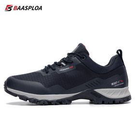 Man's Anti-Skid and Wear-Resistant Mountain Hiking Shoes Waterproof Outdoor Sneaker Comfortable Male Shoes Baasploa New (Color: 123202-SL, size: 46)